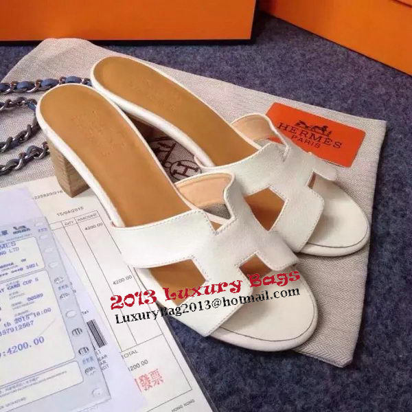 Hermes Sandals Togo Leather HO0471 White