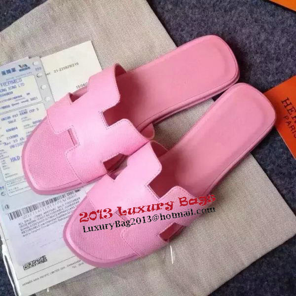 Hermes Slipper Calfskin Leather HO0476 Pink