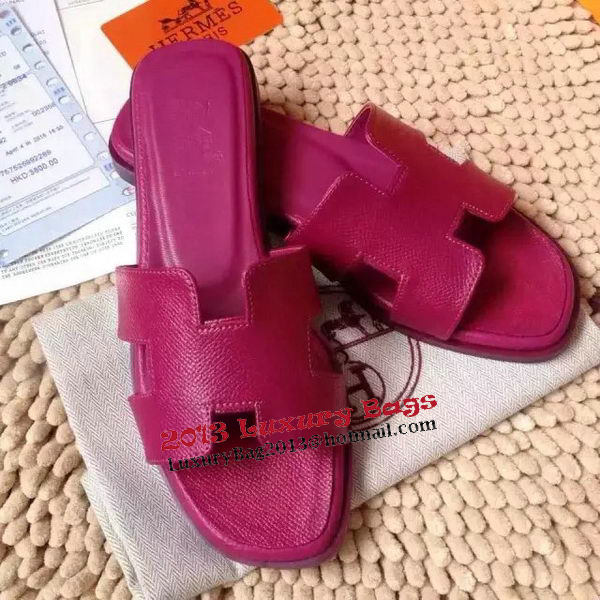 Hermes Slipper Calfskin Leather HO0476 Rose