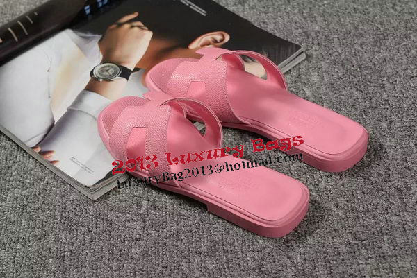 Hermes Slipper Togo Leather HO060 Pink