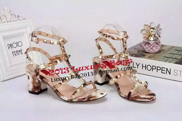 Valentino Sandals Leather VT525 Gold