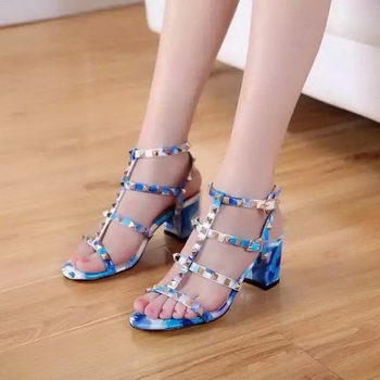 Valentino Sandals Leather VT527 Blue