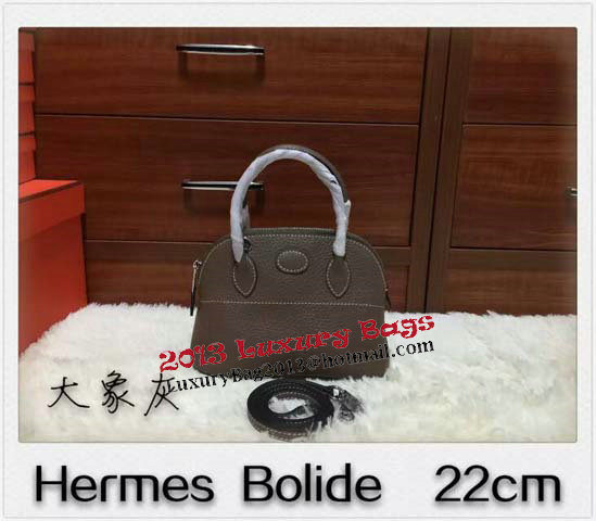 Hermes Bolide 21CM Calfskin Leather Tote Bag HB21C