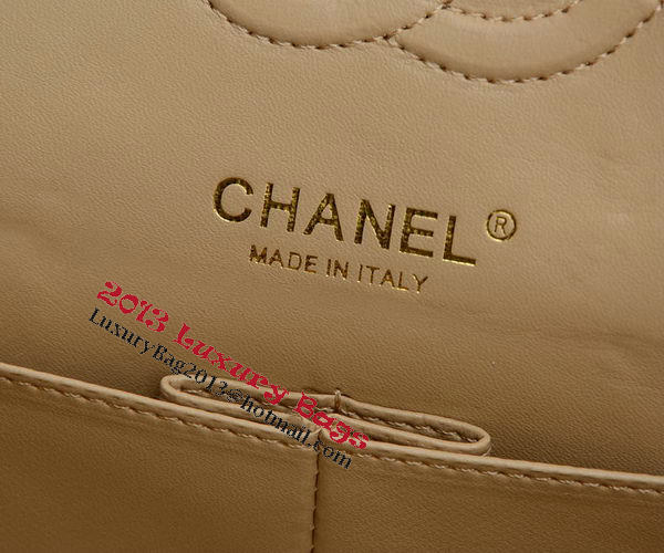 Chanel 2.55 Series Flap Bag Apricot Sheepskin Leather A37586 Gold