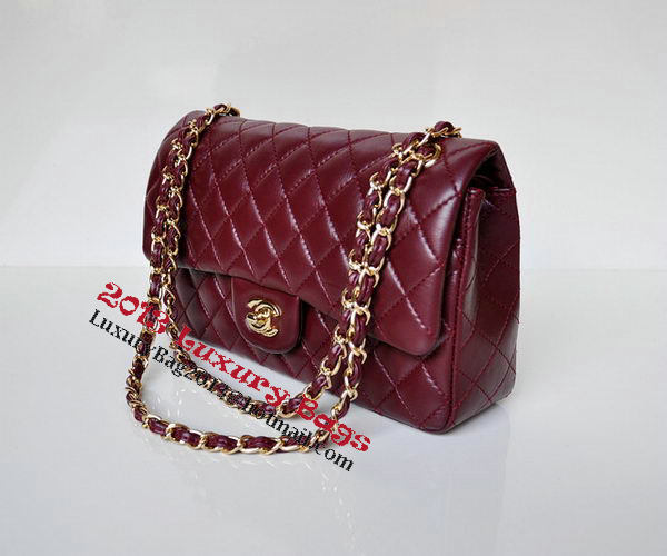 Chanel 2.55 Series Flap Bag Burgundy Patent Leather A1112 Gold