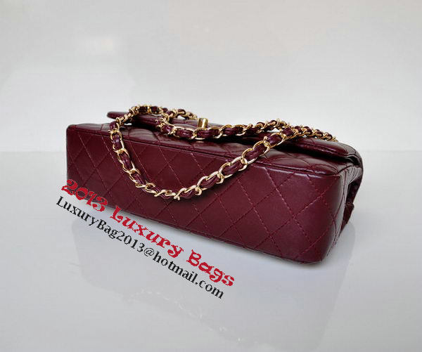 Chanel 2.55 Series Flap Bag Burgundy Patent Leather A1112 Gold