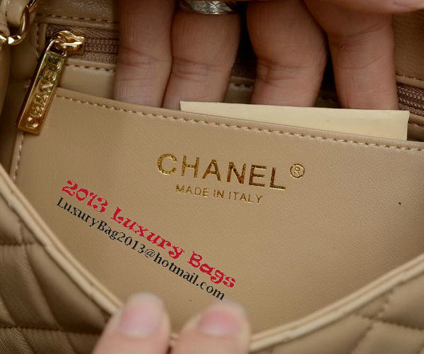 Chanel Classic MINI Flap Bag Apricot Sheepskin A37585 Gold