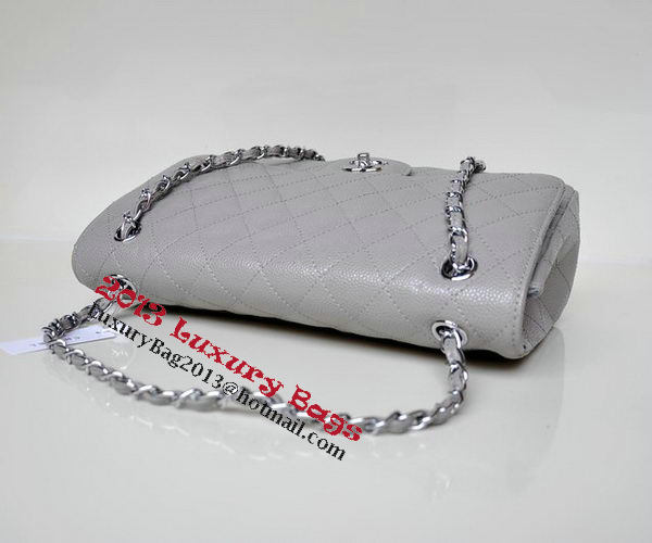 Chanel Jumbo Quilted Classic Flap Bag Grey Cannage Patterns A58600 Silver