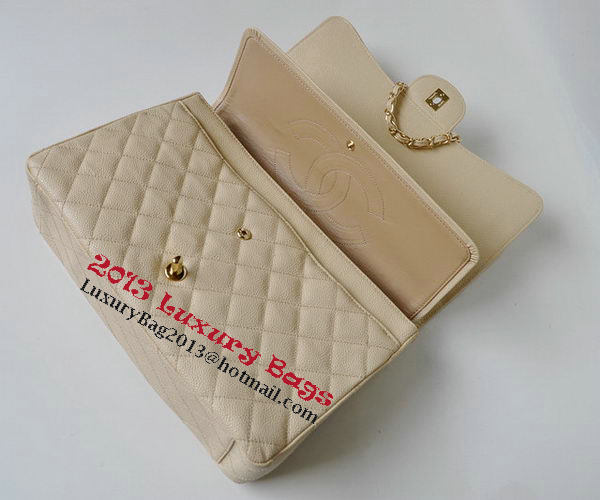 Chanel Maxi Quilted Classic Flap Bag Apricot Cannage Patterns A58601 Gold