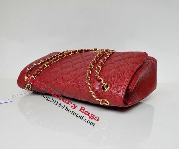 Chanel Maxi Quilted Classic Flap Bag Burgundy Cannage Patterns A58601 Gold