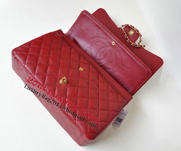 Chanel Maxi Quilted Classic Flap Bag Burgundy Cannage Patterns A58601 Gold