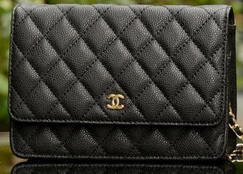 Chanel mini Flap Bag Black Cannage Pattern A33814 Gold