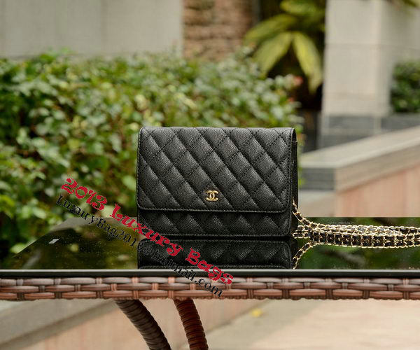 Chanel mini Flap Bag Black Cannage Pattern A33814 Gold