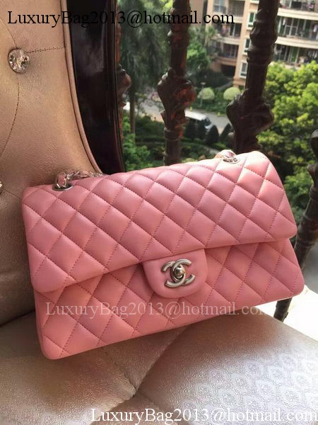 Chanel 2.55 Series Flap Bag Pink Original Leather A01112 Silver