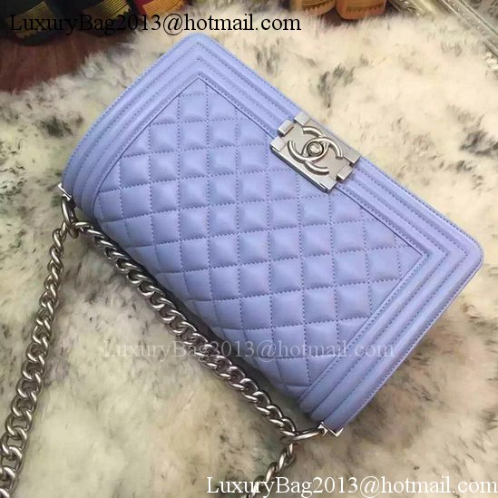 Boy Chanel Flap Shoulder Bag Original Sheepskin A64375 Lavender