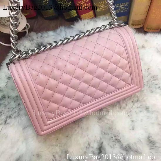 Boy Chanel Flap Shoulder Bag Original Sheepskin A64375 Pink