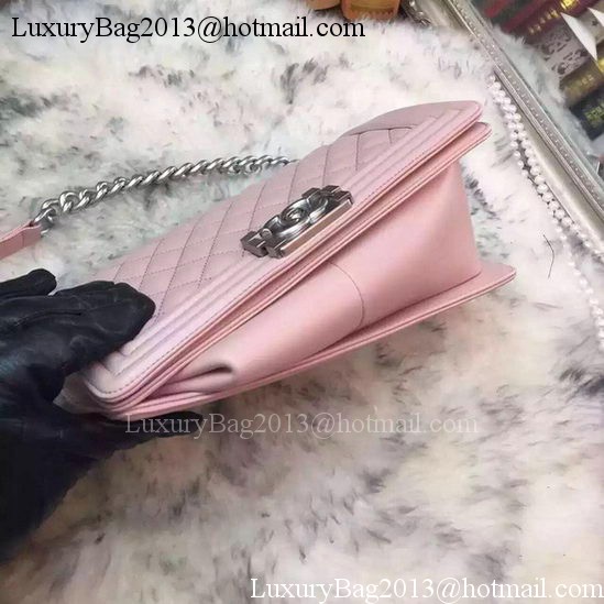 Boy Chanel Flap Shoulder Bag Original Sheepskin A64375 Pink