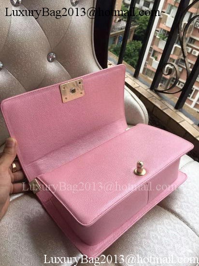 Boy Chanel Flap Shoulder Bag Pink Cannage Pattern A67086 Gold