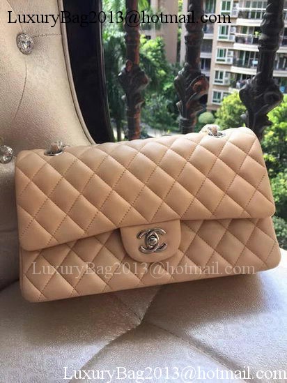 Chanel 2.55 Series Flap Bag Apricot Original Leather A01112 Silver