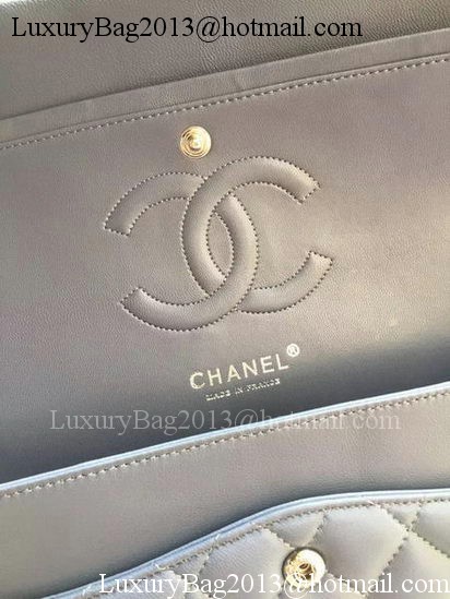 Chanel 2.55 Series Flap Bag Grey Original Leather A01112 Silver