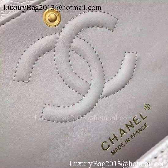 Chanel 2.55 Series Flap Bag OffWhite Cavier Leather A05480 Gold