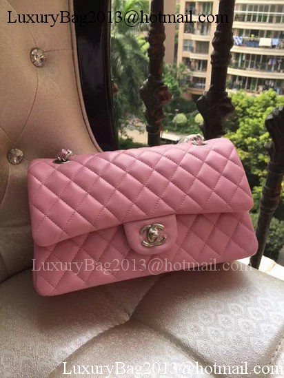 Chanel 2.55 Series Flap Bag Pink Original Leather A01112 Silver