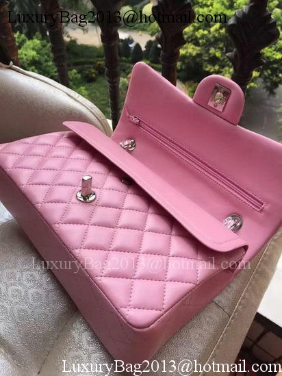 Chanel 2.55 Series Flap Bag Pink Original Leather A01112 Silver