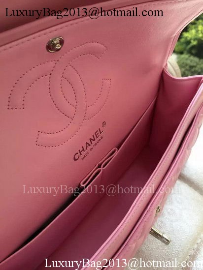 Chanel 2.55 Series Flap Bag Pink Original Leather A01112 Silver