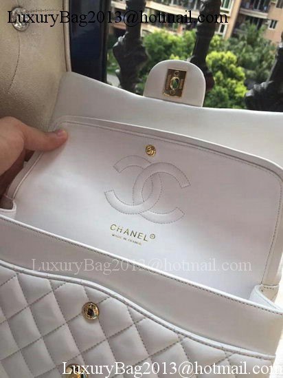 Chanel 2.55 Series Flap Bag White Original Leather A01112 Gold