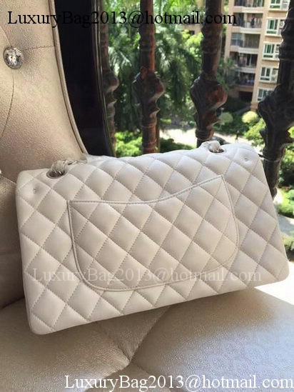 Chanel 2.55 Series Flap Bag White Original Leather A01112 Silver