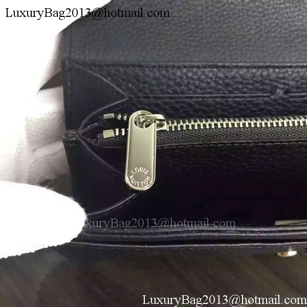 Louis Vuitton Mahina Leather IRIS Wallet M60144 Black