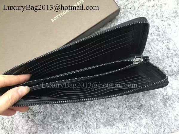 Bottega Veneta Intrecciato Leather Clutch BV144077 Black