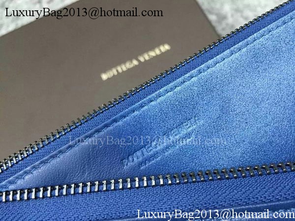 Bottega Veneta Intrecciato Leather Clutch BV144077 Blue