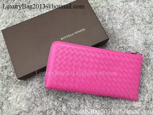 Bottega Veneta Intrecciato Leather Clutch BV144077 Rose