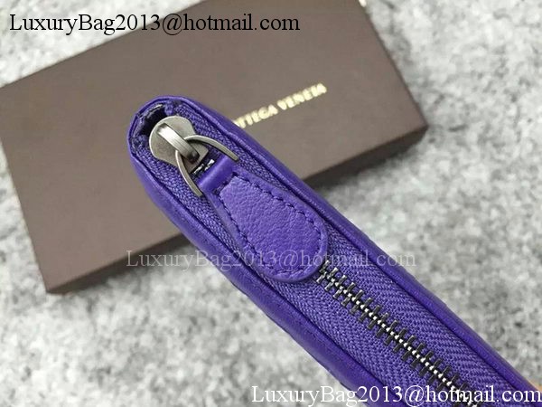 Bottega Veneta Intrecciato Leather Clutch BV144077 Violet