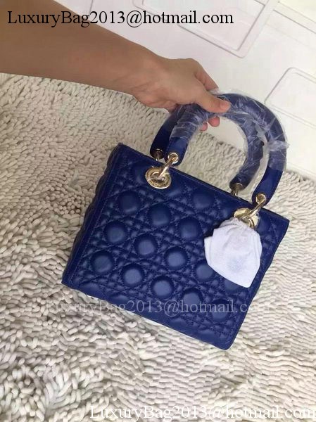 Dior Small Lady Dior Bag Sheeepskin Leather CD8239 Blue