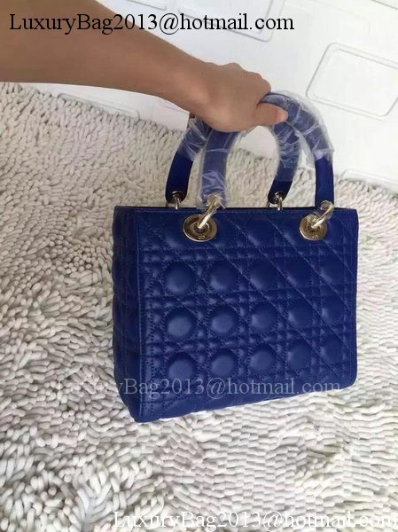 Dior Small Lady Dior Bag Sheeepskin Leather CD8239 Blue