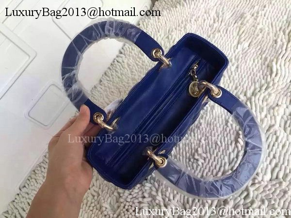 Dior Small Lady Dior Bag Sheeepskin Leather CD8239 Blue