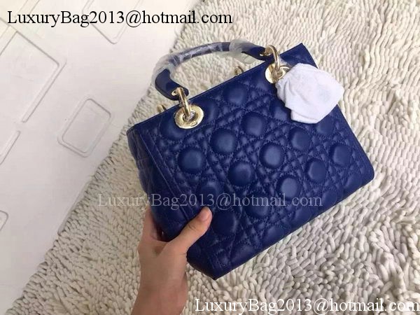 Dior Small Lady Dior Bag Sheeepskin Leather CD8239 Blue