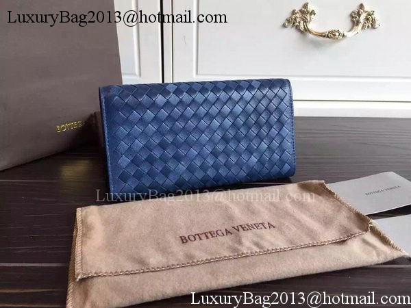 Bottega Veneta Intrecciato Nappa Tri-Flod Wallet BV150507 Blue