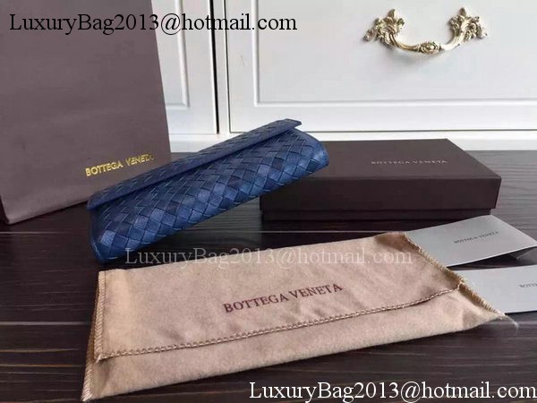 Bottega Veneta Intrecciato Nappa Tri-Flod Wallet BV150507 Blue