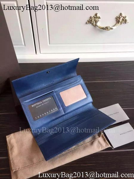 Bottega Veneta Intrecciato Nappa Tri-Flod Wallet BV150507 Blue