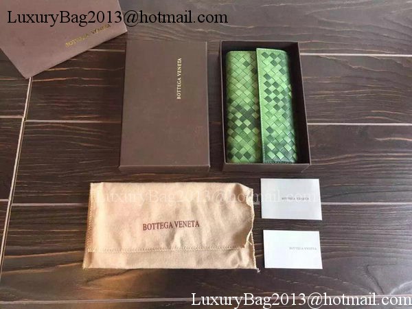 Bottega Veneta Intrecciato Nappa Tri-Flod Wallet BV150507 Green