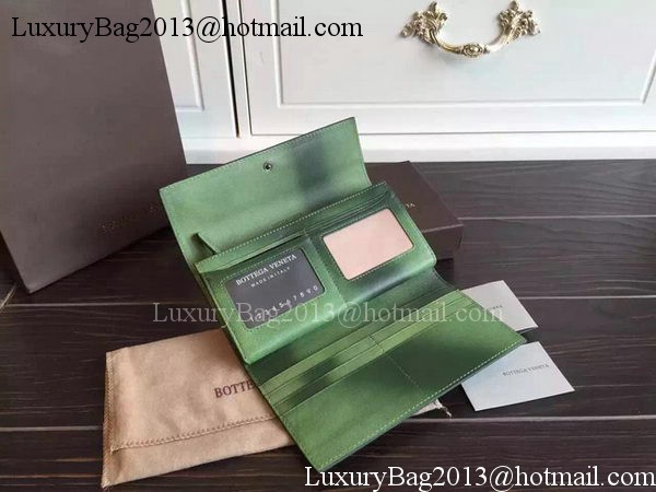 Bottega Veneta Intrecciato Nappa Tri-Flod Wallet BV150507 Green