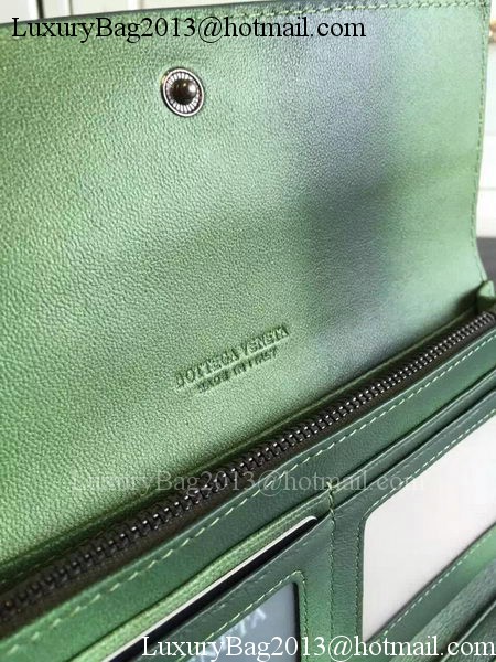 Bottega Veneta Intrecciato Nappa Tri-Flod Wallet BV150507 Green