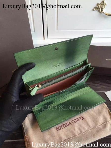 Bottega Veneta Intrecciato Nappa Tri-Flod Wallet BV150507 Green