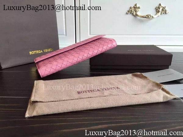 Bottega Veneta Intrecciato Nappa Tri-Flod Wallet BV150507 Pink