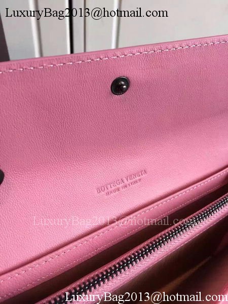 Bottega Veneta Intrecciato Nappa Tri-Flod Wallet BV150507 Pink