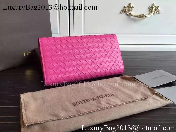 Bottega Veneta Intrecciato Nappa Tri-Flod Wallet BV150507 Rose