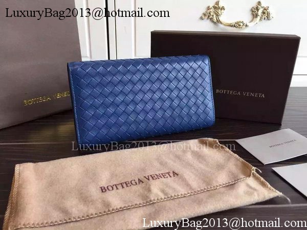 Bottega Veneta Intrecciato Nappa Tri-Flod Wallet BV150507 RoyalBlue